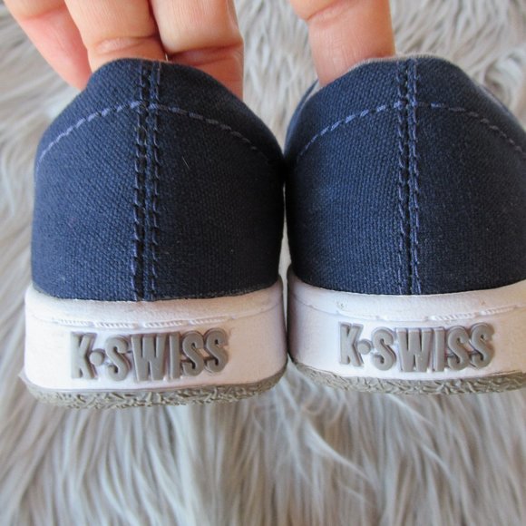 K-Swiss Court Pro Blue & White Shoes 2.5 - Picture 6 of 11